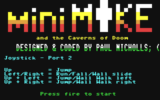 C64 GameBase miniMIKE_and_the_Caverns_of_Doom_[Preview] (Preview) 2019